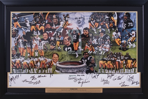 Pittsburgh Steelers Steel Curtain Multi Signed Litho With Over 50 Signatures - LE 550/1000 (JSA)